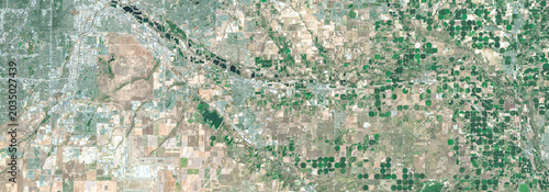 Foto Colorado farmland on open data satellite imagery