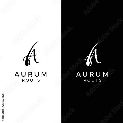 Tableau sur toile Aurum Roots Logo Design Elements.