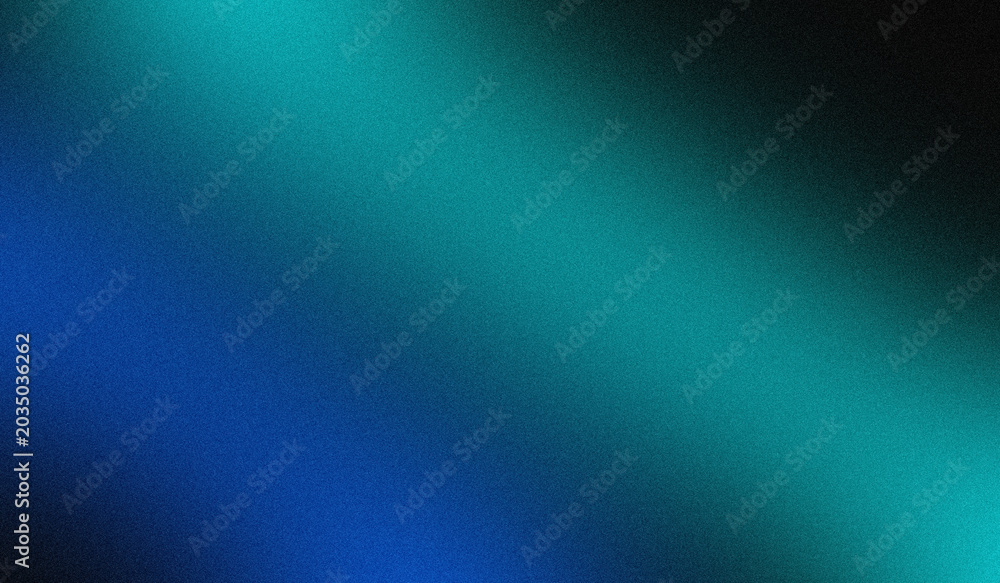Obraz premium Abstract digital gradient background featuring smooth transitions of vibrant turquoise and deep blue colors with a subtle grainy film texture