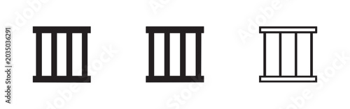 Obraz na płótnie Prison bars icon, restriction and confinement symbol