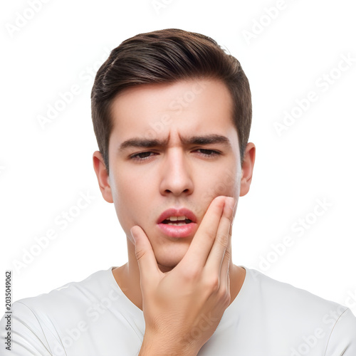 Young man looking surprised with mouth open