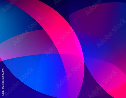 Vibrant Abstract Gradient Waves Flowing Across Dark Blue Background