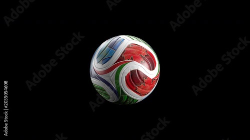 Looping football animation on alpha channel background for easy drag-and-drop use!