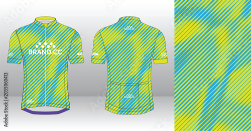 Modern Cycling Jersey Design Template for Custom Sublimation