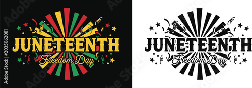 Foto Juneteenth freedom day celebratory logos