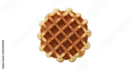 Round waffle breakfast delicious homemade confectionery background transparent as transparent object