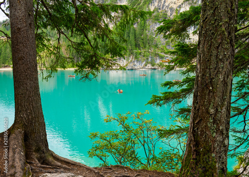 Fotografía Lake Braies, Lago di Braies, Dolomites, Italy
