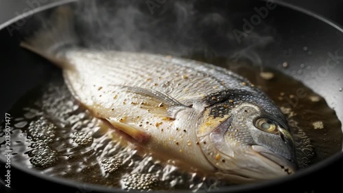 Fresh Grilled Fish with Aromatic Seasoning and Natural Steam Showcasing Protein Rich Seafood Nutrition and Culinary Excellence