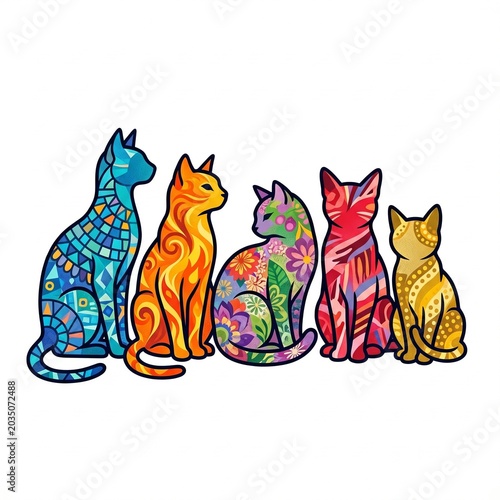 International Cat Day Creative Illustrations | Fantasy, Futuristic, Whimsical, Cartoon, Watercolor, 3D Cat Art Collection