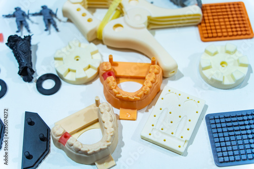 фотографія The lower jaw of a man, created on a 3d printer from a photopolymer material