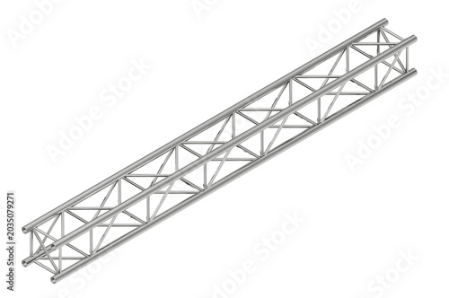 Fotografie 3d realistic render of metal truss structure isometric orthographic view industr