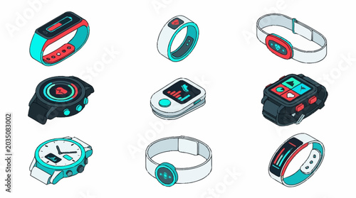 Canvastavla Collection of smartwatches and fitness trackers.