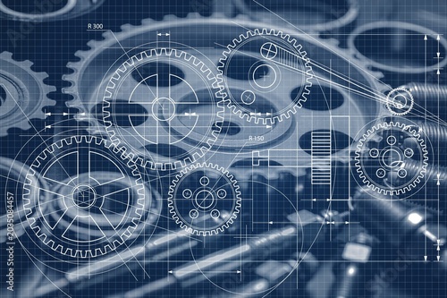Abstract background industry conceptual mechanism team business