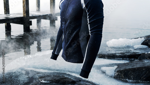 Cinematic Showcase of the 2026 Canada Third Concept Kit Floating Above a Frozen Ice-Bound Shoreline