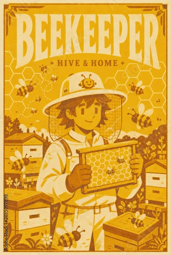 Stardew Valley Beekeeper Risograph
