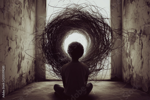 anxious type of attachment concept,relationships problem.