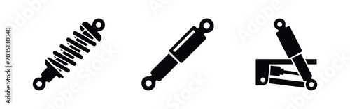 Quadro su tela Icons of shock absorbers for vehicles