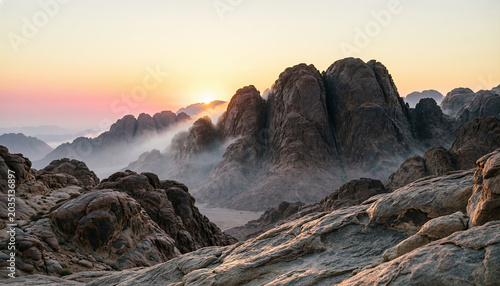 Mount Sinai, Mount Moses in Egypt. Africa