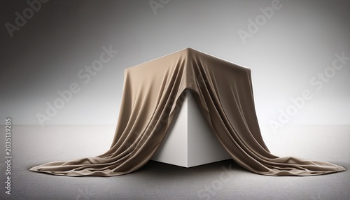Fabric Draped Over A Cube