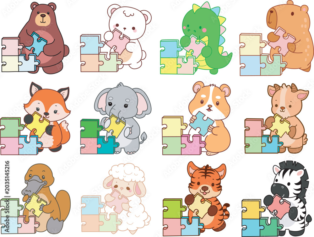 Fototapeta premium Seamless design for background of random animals 