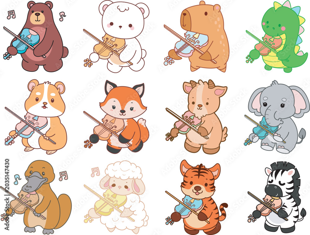 Fototapeta premium Seamless design for background of random animals 