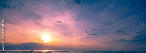 Εκτύπωση καμβά Sunset over the sea