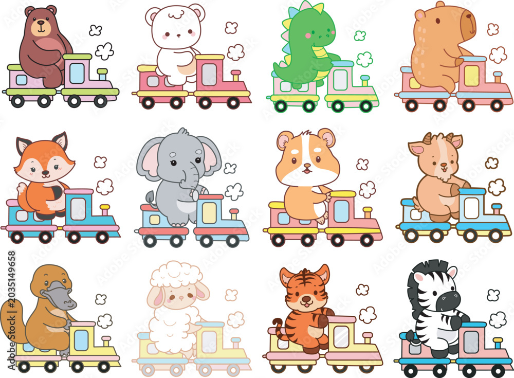 Fototapeta premium Seamless design for background of random animals