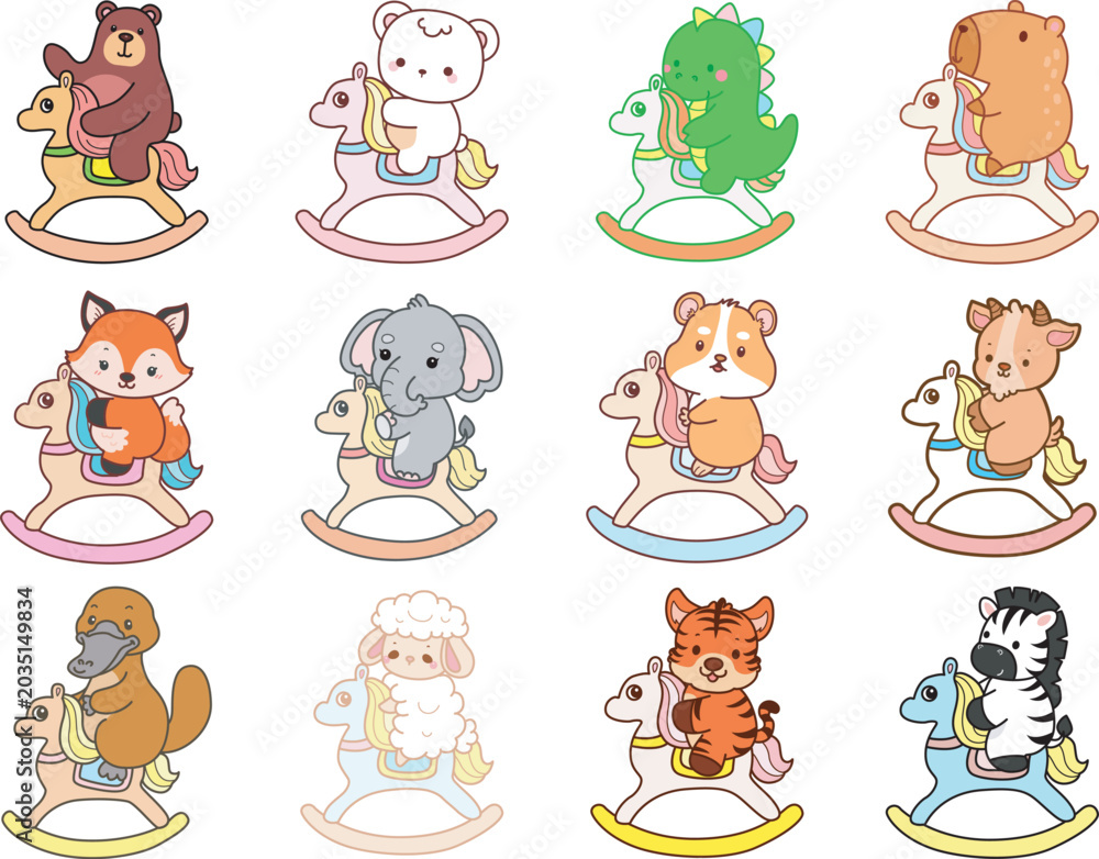 Obraz premium Seamless design for background of random animals 
