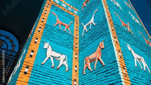Exploring the vibrant colors of ancient Babylons decorated walls in Iraq