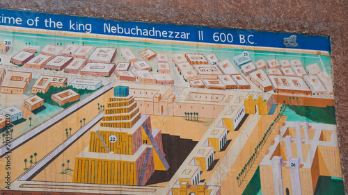 Canvas-taulu Historical representation of Babylon under Nebuchadnezzar II around 600 BC