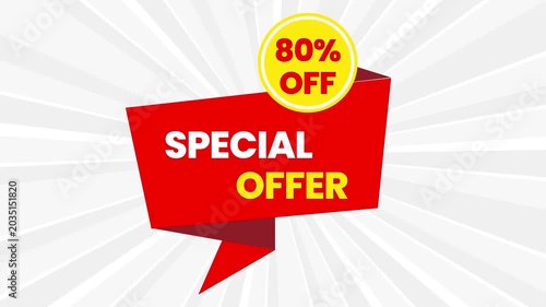 80 Percent Off Sale Promotion Animation Motion Graphic