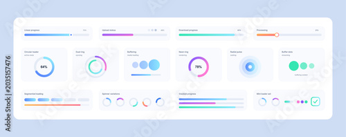 Konstfotografi Progress Loading Indicators UI Kit Template