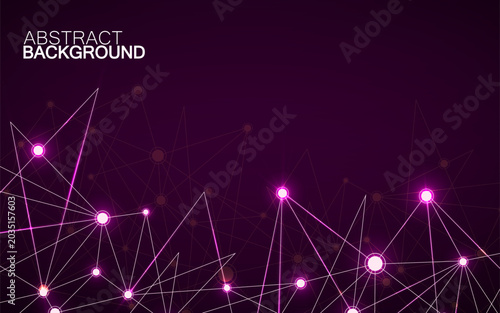 Abstract geometric background with connecting dots and lines. Modern technology concept. Polygonal structure