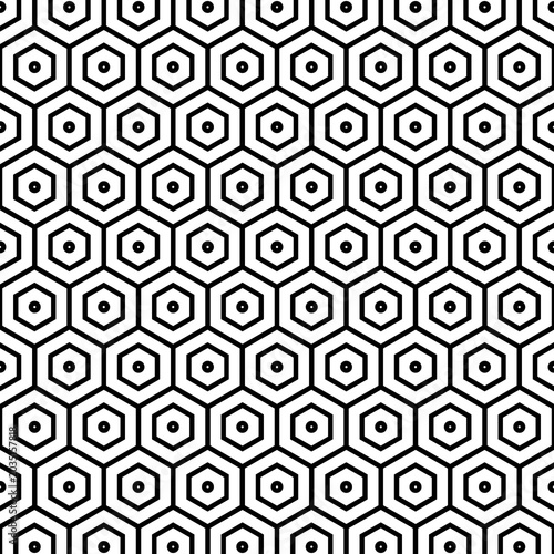 Seamless wallpaper pattern. Modern stylish texture. Background in the form of hexagons. Vector illustration