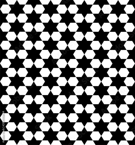 Seamless wallpaper pattern. Star of David. Vector illustration