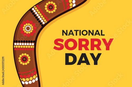 Fotografija Australian National Sorry Day poster vector illustration