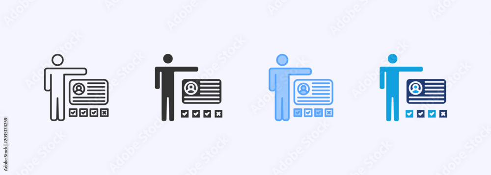 Fototapeta premium Accountability Icon Set Multiple Style Collection Illustration