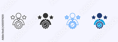 Bild auf Leinwand Professionalism Icon Set Multiple Style Collection Illustration