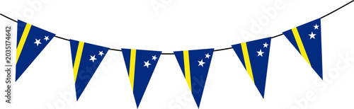 Curacao Flag Bunting Decoration Illustration