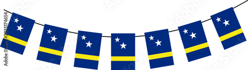 Curacao Flag Bunting Decoration Illustration