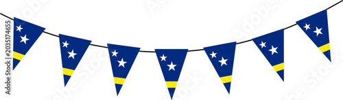 Curacao Flag Bunting Decoration Illustration
