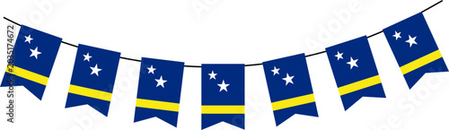 Curacao Flag Bunting Decoration Illustration