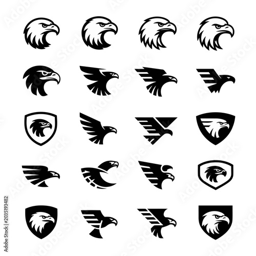 Running tiger logo vector set with fast speed motion lines and abstract geometric pattern variations