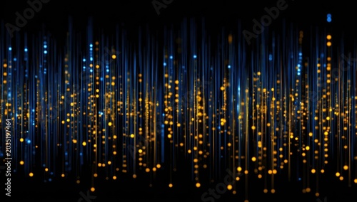 Abstract digital energy pulses glowing on a dark background