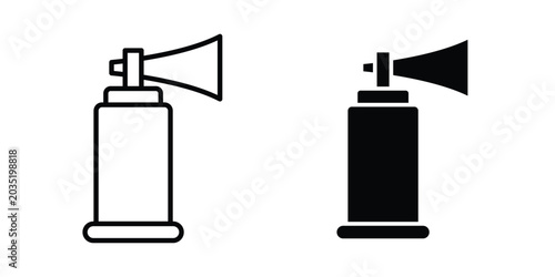 Fényképezés Air horn icon set illustration. icon designs