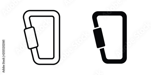 Carabiner icon set illustration. icon designs