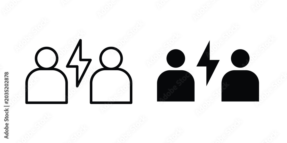 Ταπετσαρία Conflict icon set illustration. icon designs