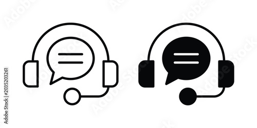 Customer support icon set illustration. icon designs