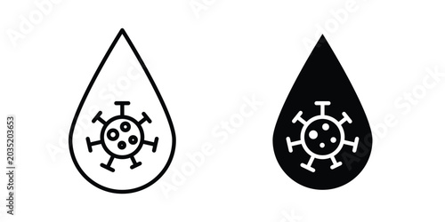 Dirty water drop icon set illustration. icon designs