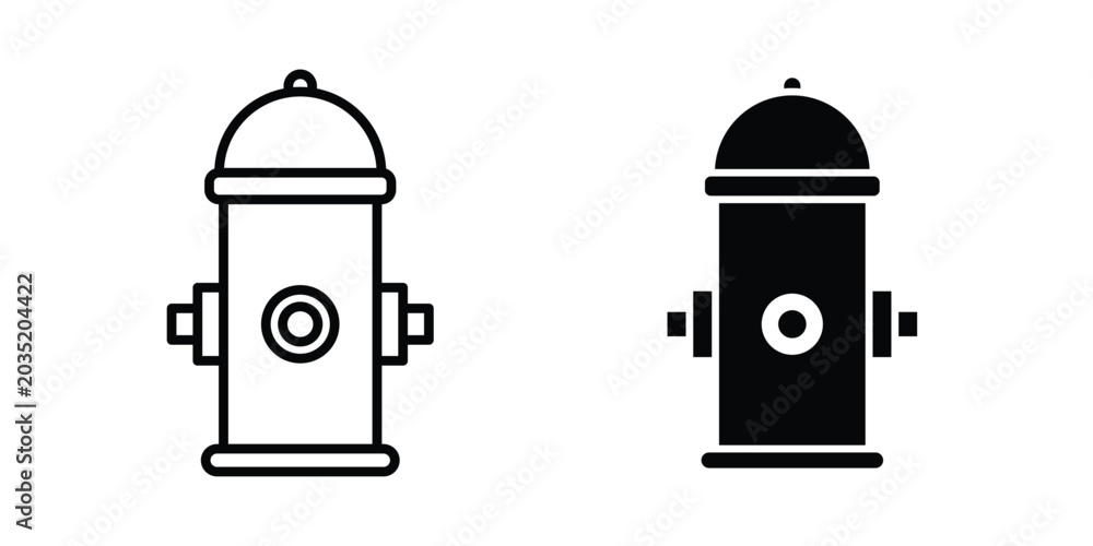 Foto Fire hydrant icon set illustration. icon designs